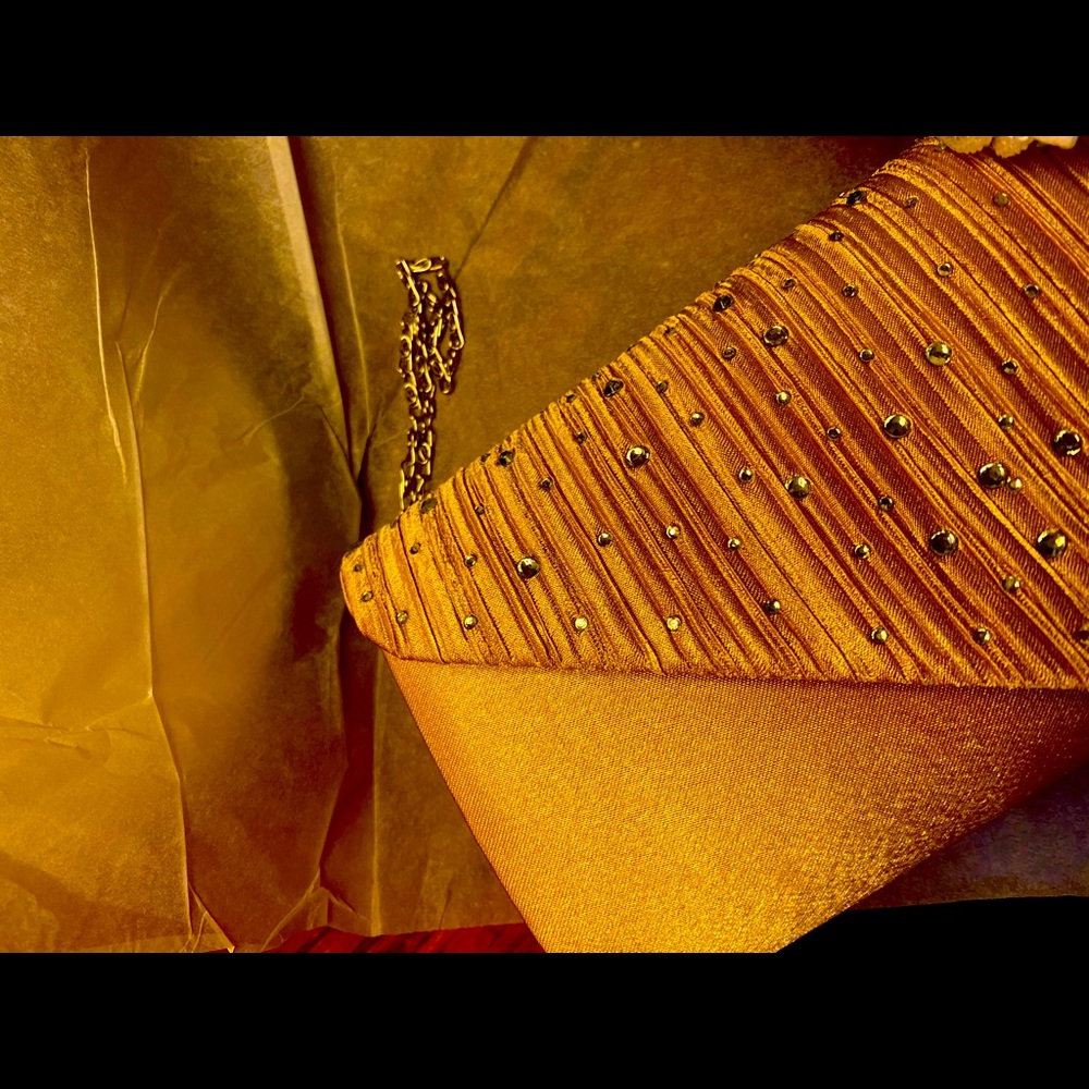 Gold clutch purse
